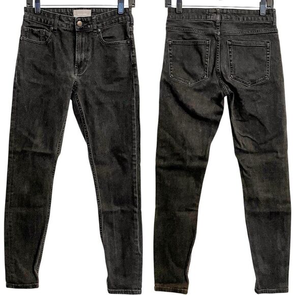 Everlane Straight Leg Mid Rise Jeans Black 27 - Picture 1 of 5